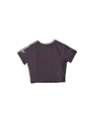 All Face No Waist Crop Top - Brown / Pink