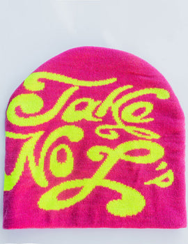 Pink and green fashion beanie